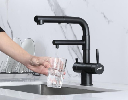 Смеситель для кухни (под фильтр) ZORG INOX SZR-3216 GRAFIT