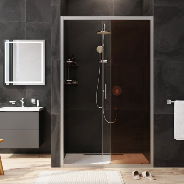 Душевая дверь (120х195) Am.Pm Gem Solo W90G-120-1-195MBr