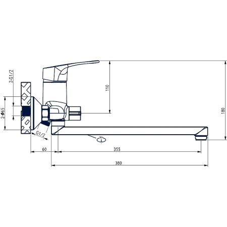 Смеситель для ванны Esko Kansas KS 31, Хром