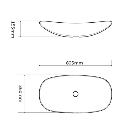 Раковина накладная (60,5х36) SantiLine SL-1025