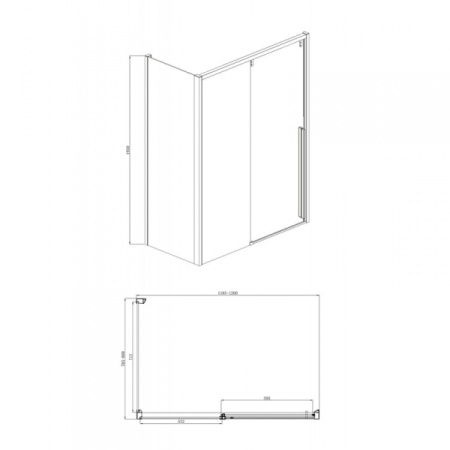 Душевой уголок Bravat Slim Line BS120.3104A