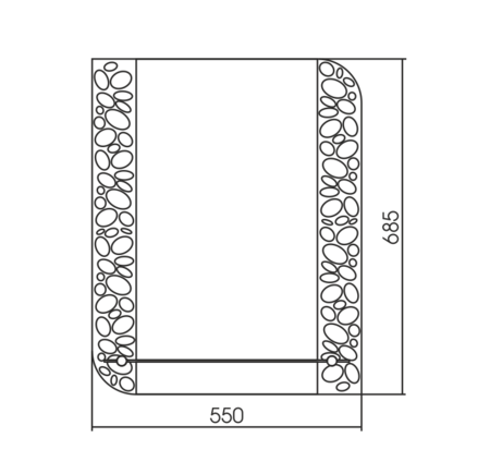 Зеркало (55х68) Silver Mirrors Тессера ФР-00002372