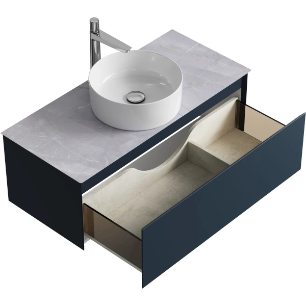 Тумба без раковины 100 см Aqwella Geometria GE01101GRM серый матовый