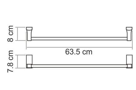 Держатель полотенец одинарный WasserKRAFT Abens K-3230