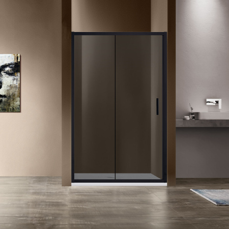 Душевая дверь Vincea Garda VDS-1G120CGB, (120х190) черный, стекло тонированное