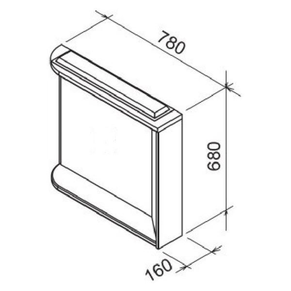 Зеркало Ravak Rosa M 78 L X000000314