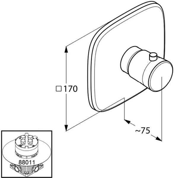 Центральный термостат Kludi Ambienta 537290575