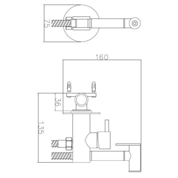 Смеситель с гигиеническим душем Esko SMH05