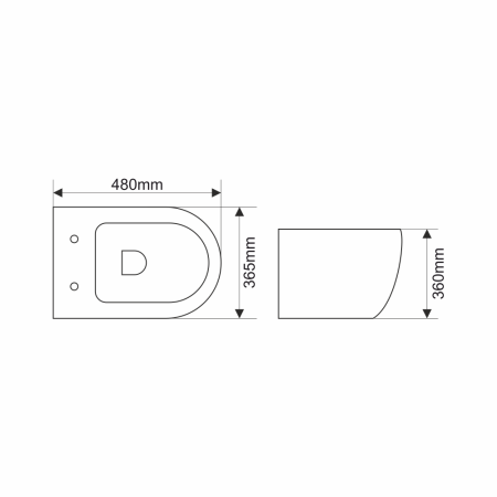 Унитаз подвесной безободковый Melana MLN-310302