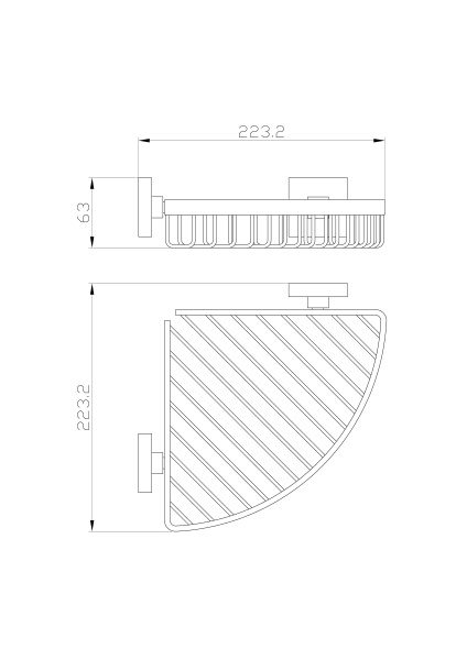 Полка для ванной угловая WONZON & WOGHAND POLO, темное золото WW-8944-DG