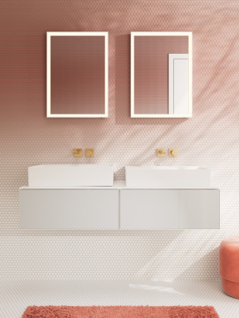 Смеситель для раковины встраиваемый Hansgrohe Tecturis E 73051140 шлифованная бронза