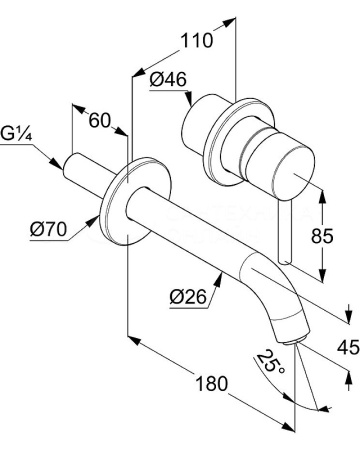 Смеситель для раковины Kludi Bozz 382440576