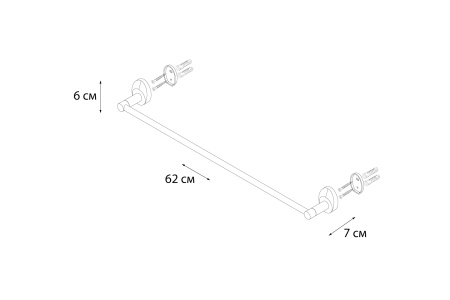 Полотенцедержатель FIXSEN Europa трубчатый FX-21801