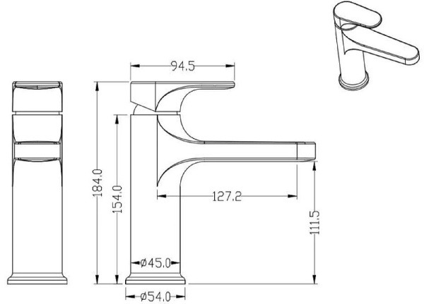 Смеситель для раковины Boheme Spectre 451-BR