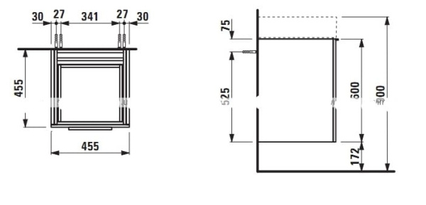 Тумба под умывальник Laufen Kartell 4.0750.1.033.633.1
