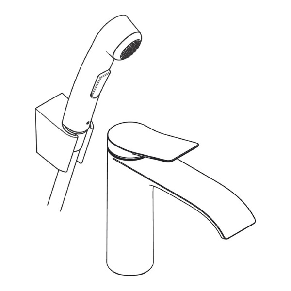 Смеситель для раковины с гигиеническим душем Hansgrohe Vivenis 75210000