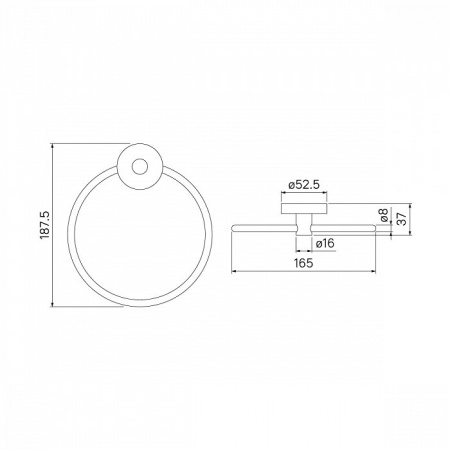 Полотенцедержатель кольцо IDDIS Sena сплав металлов (SENSSO0i51)